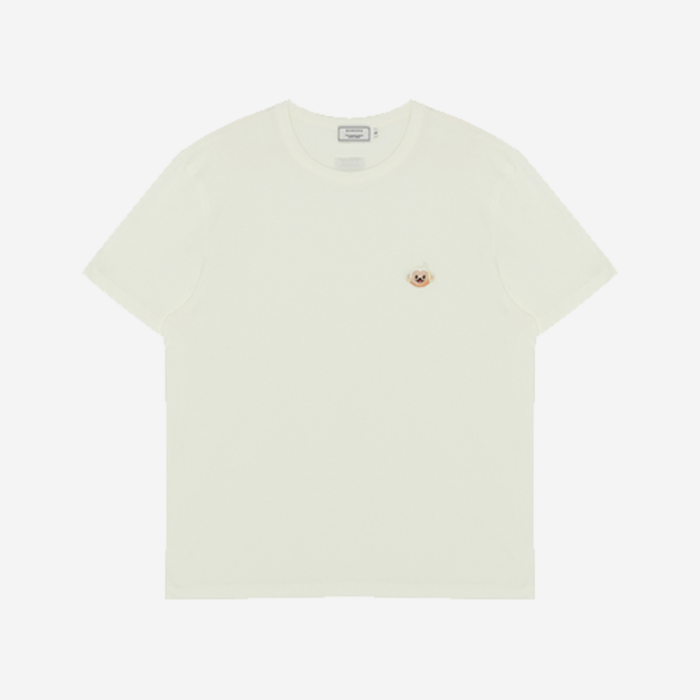 바몽 패치 클래식 티셔츠 (크림) - 남성용